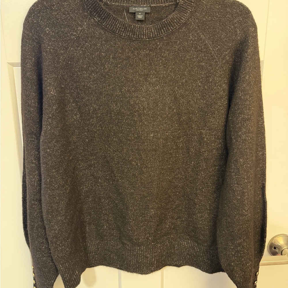 Ann Taylor Dark Brown Crewneck Sweater
